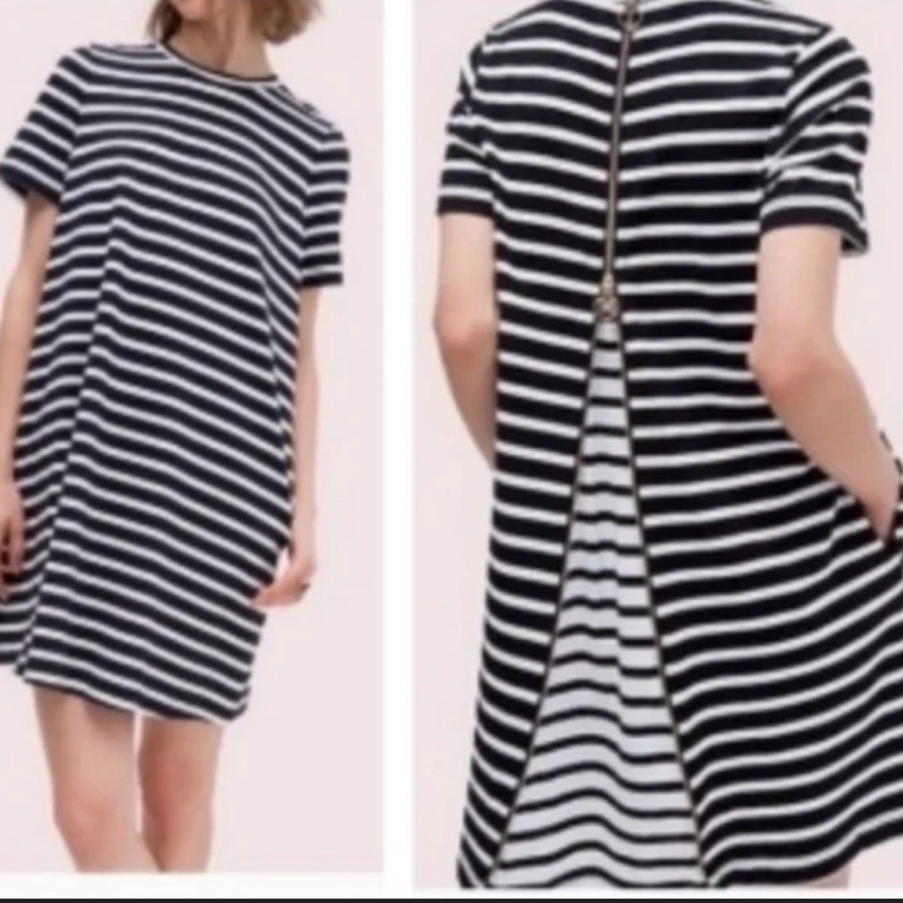 Kate Spade Black and White Striped Tee
